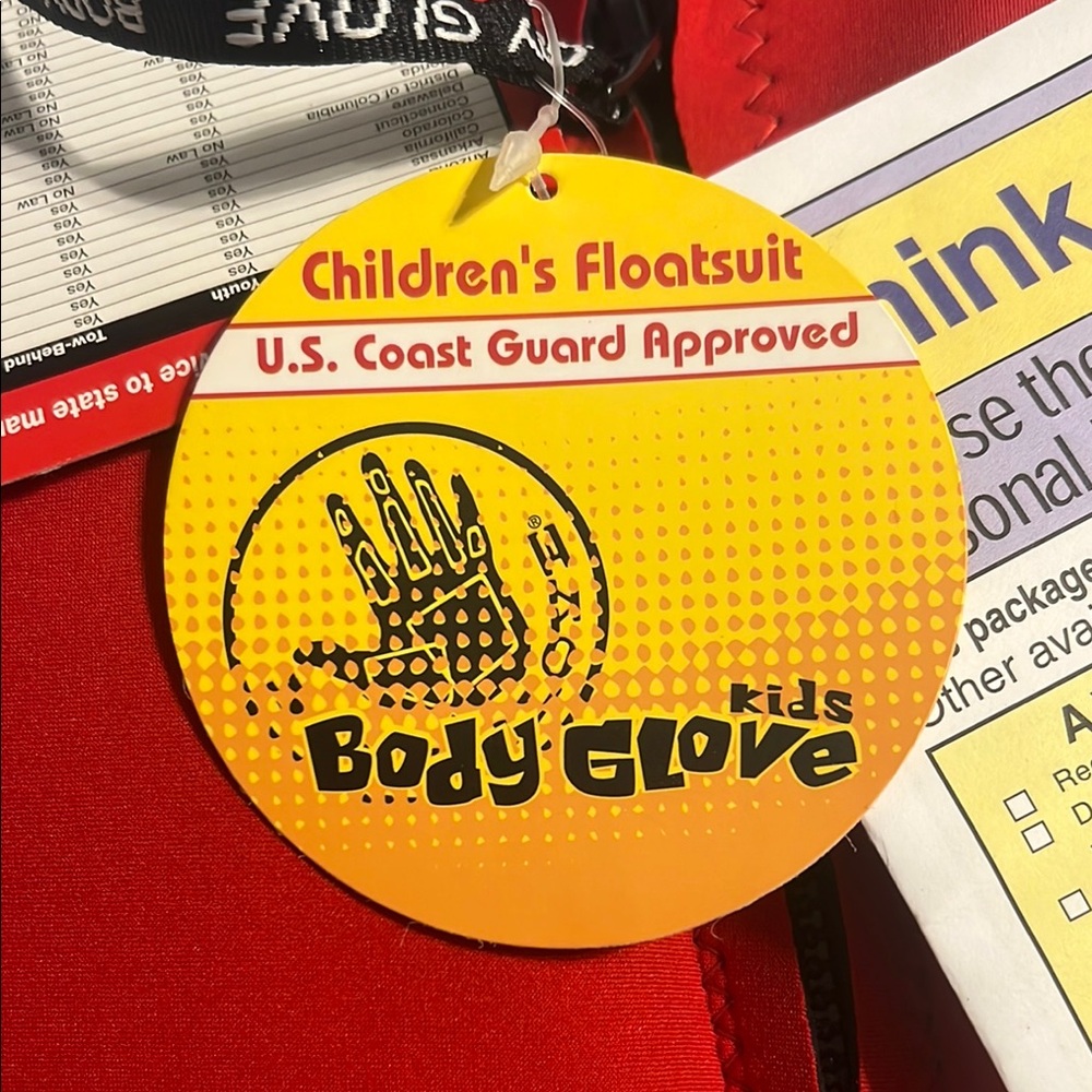 Child’s Red and Blue Short Sleeve Body Glove - Picture 6 of 9